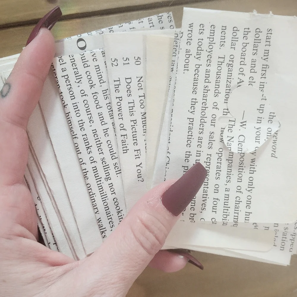 10 Miniature Envelopes from book pages